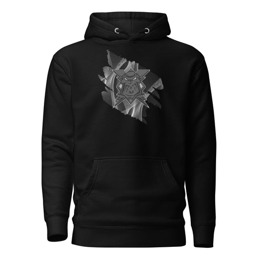 BF25 Chest Tear Black Hoodie