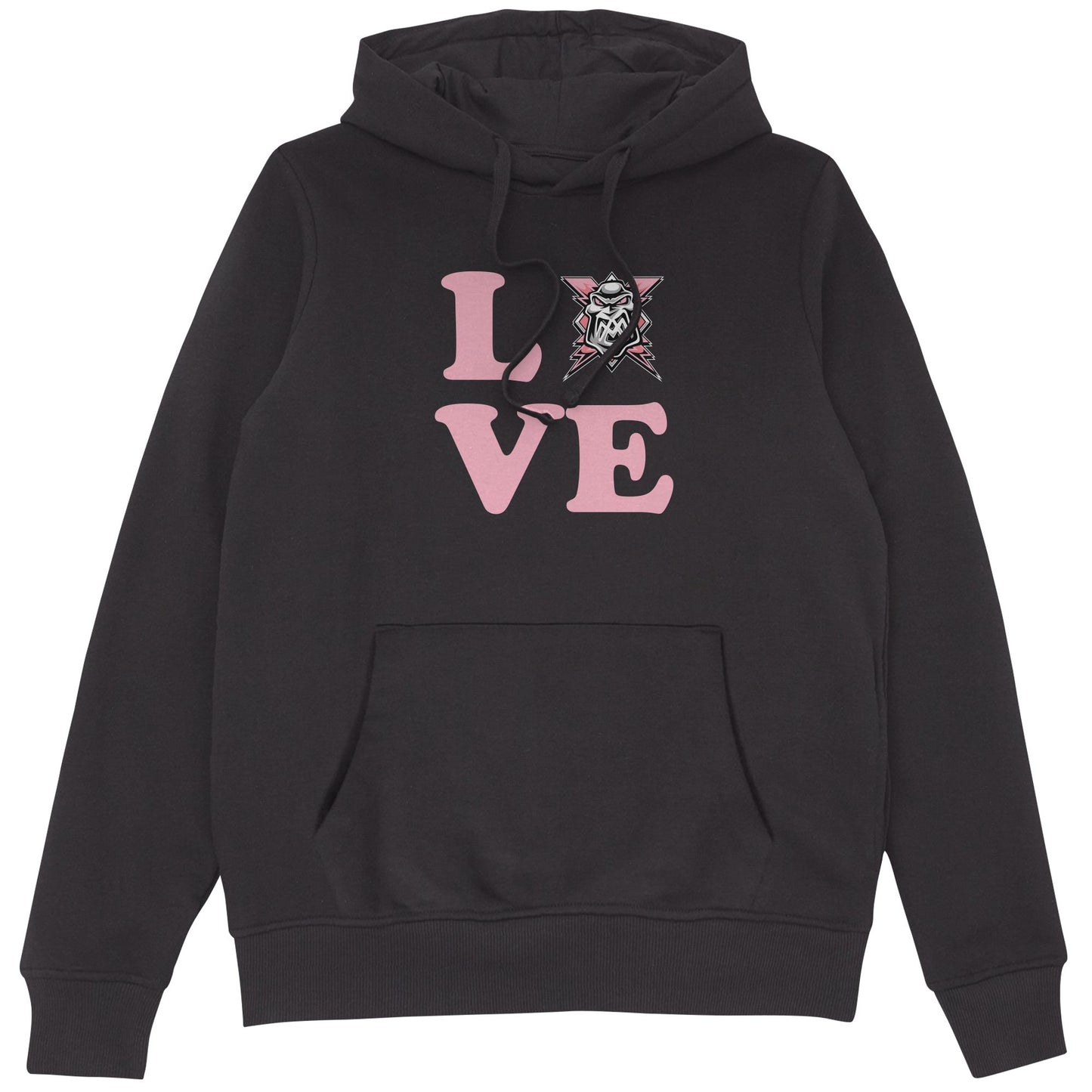 Valentine's Love Logo Black Hoodie