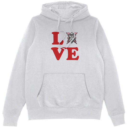 Valentine's Love Logo White Hoodie