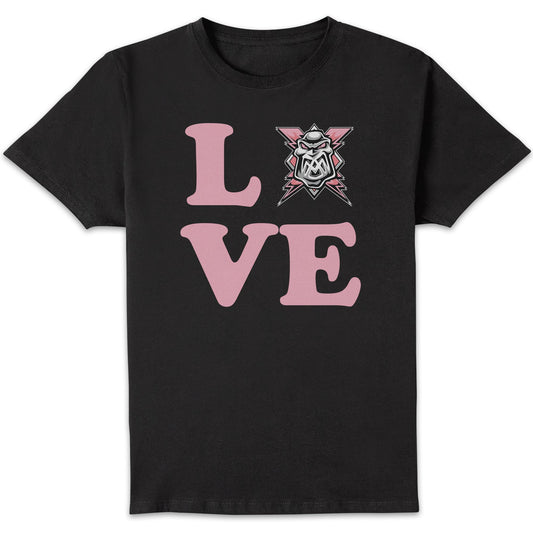 Valentine's Love Logo Black T-Shirt