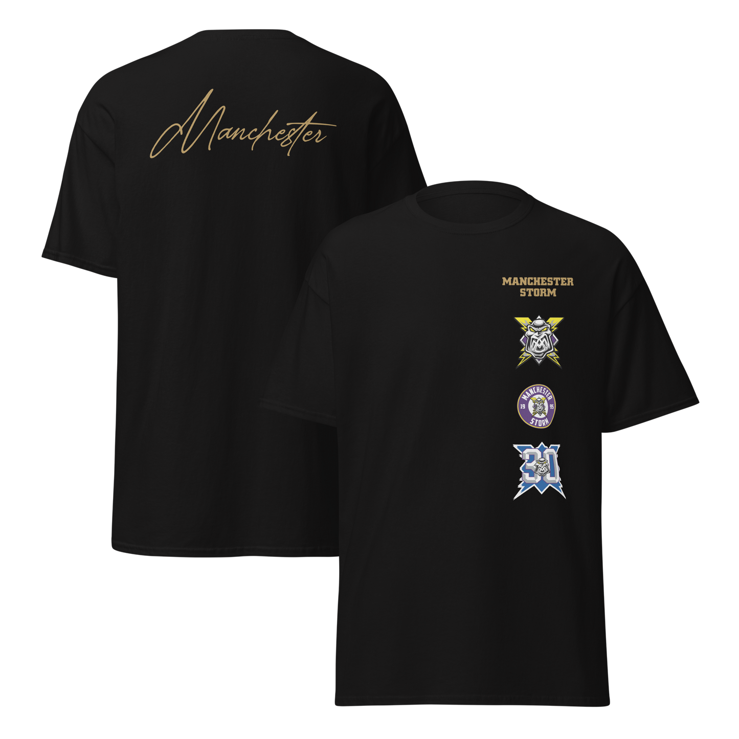 Badge Stack Black T-Shirt