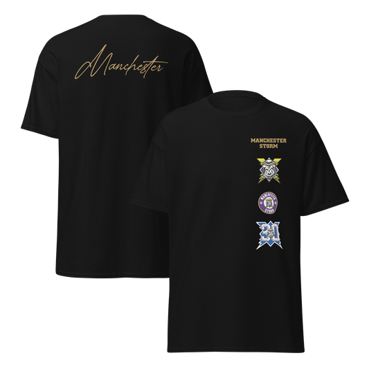 Badge Stack Black T-Shirt
