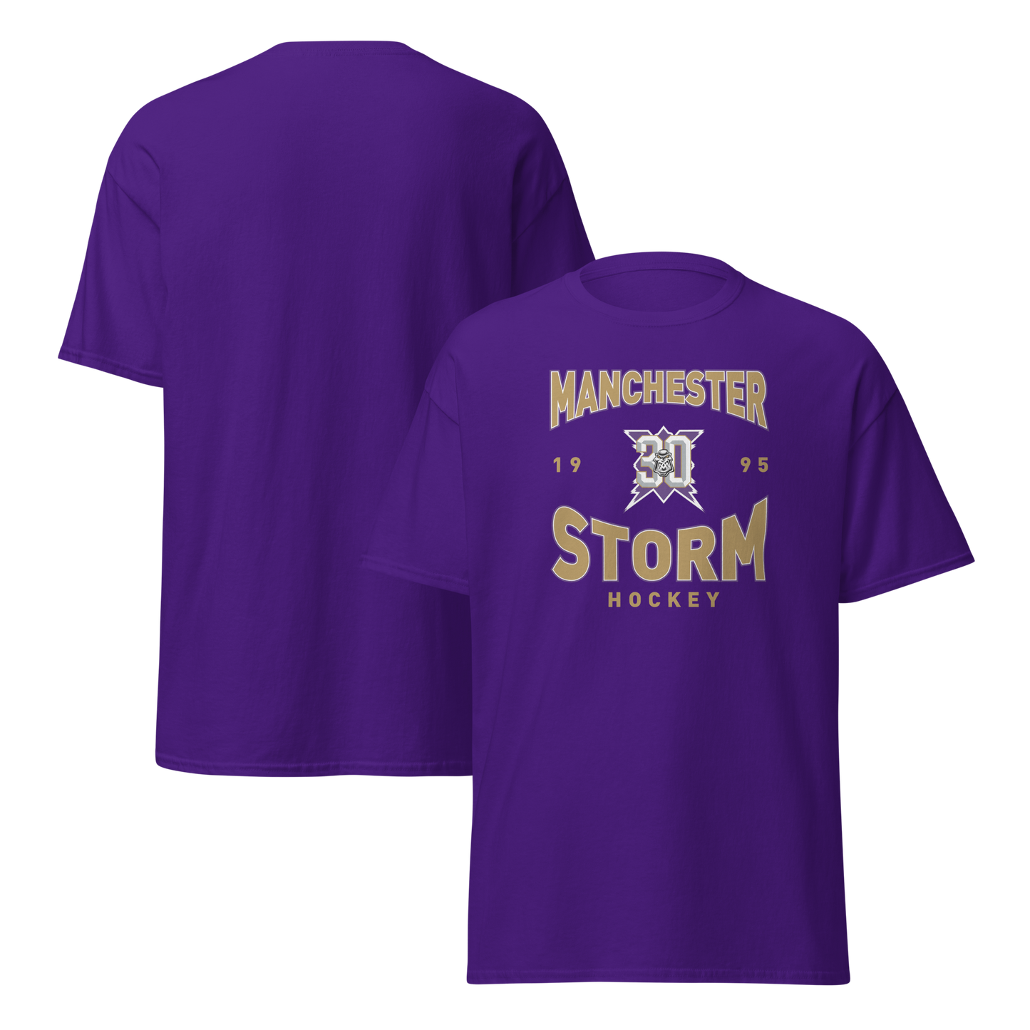 Hockey 1995 Round Purple T-Shirt